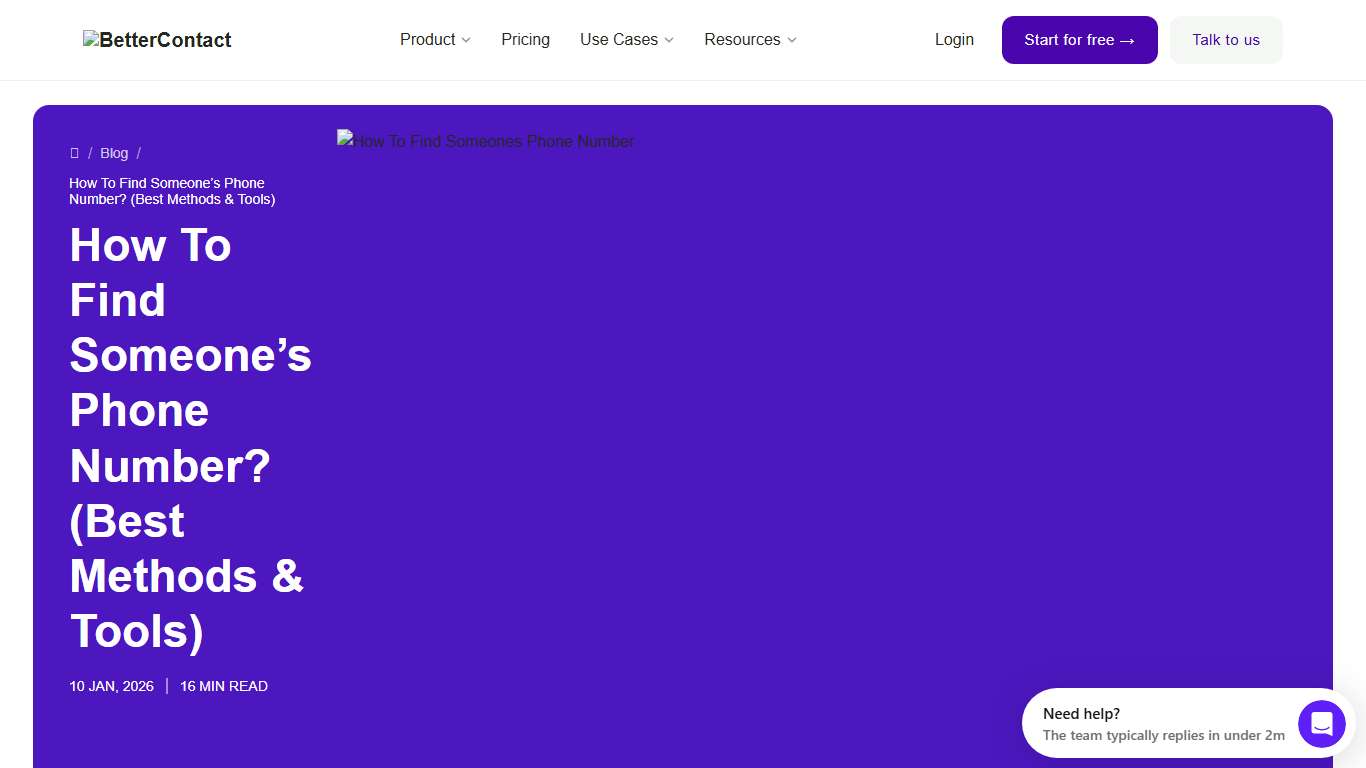 How To Find Someone’s Phone Number? (Best Methods & Tools) - BetterContact